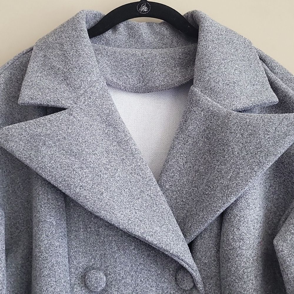 NWOT | Long Double-Breasted Coat w/ Removable Faux Fur Cuffs✨ - Picture 11 of 11